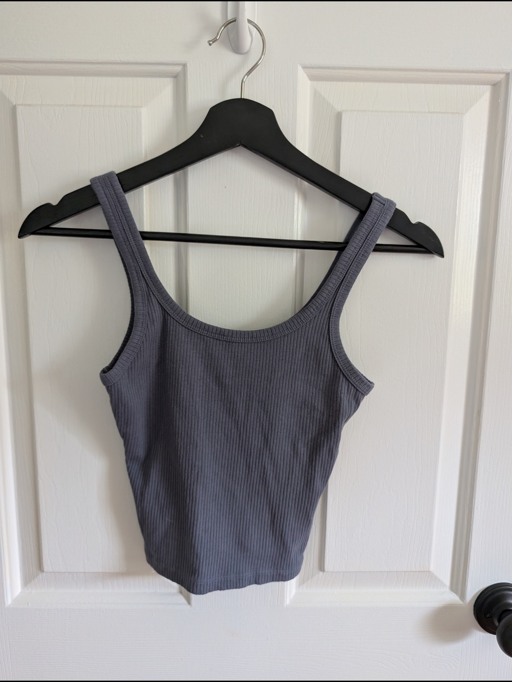 Hollister Women's Ribbed Scoop Blue Gray Tank Top XS